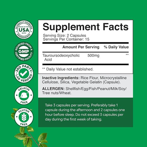TUDCA 500mg per serving