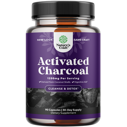 Activated Charcoal  1200mg per serving - 90 Capsules