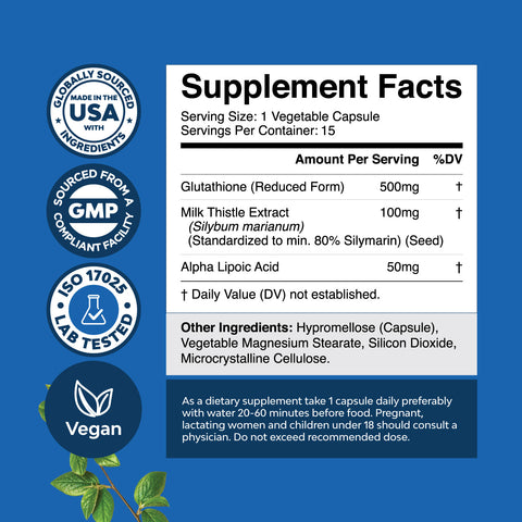 Glutathione 500mg per serving
