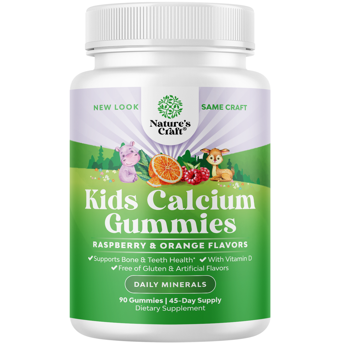 Calcium for Kids- 90 Gummies - Nature's Craft