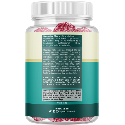 Extra Strength Magnesium for Adults - 90 Gummies - Nature's Craft