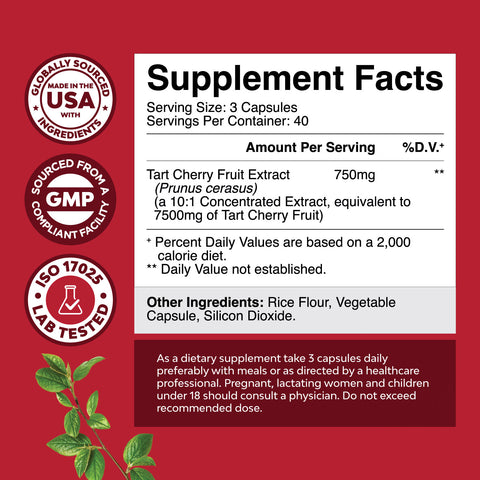 Tart Cherry 750mg per serving