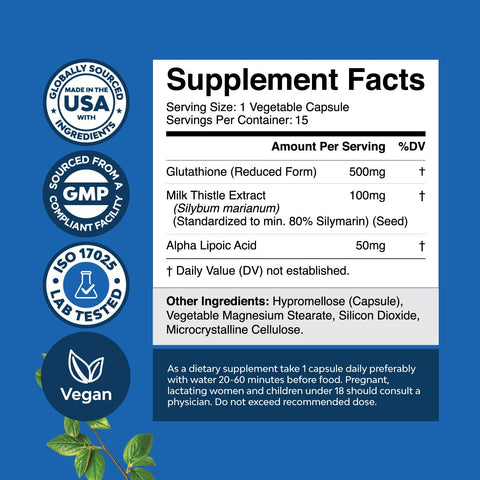 Glutathione 500mg per serving