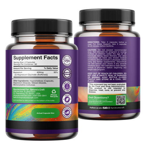 Magnesium Glycinate 400mg per serving