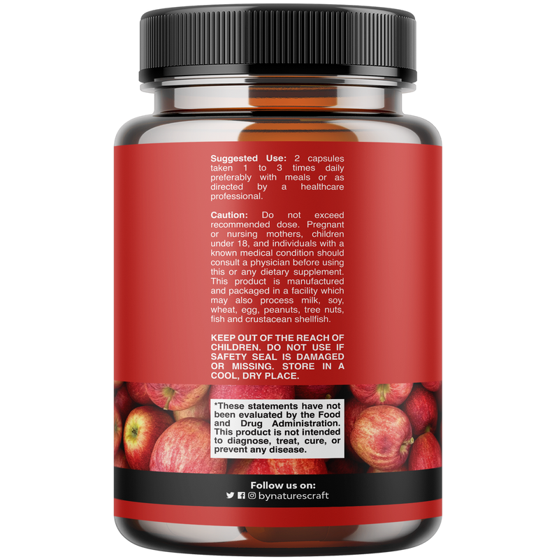 Apple Cider Vinegar Pills | 1000mg Pills  | Nature's Craft