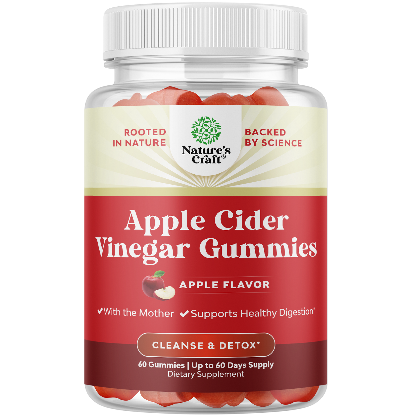 Apple Cider Vinegar - 60 Gummies - Nature's Craft