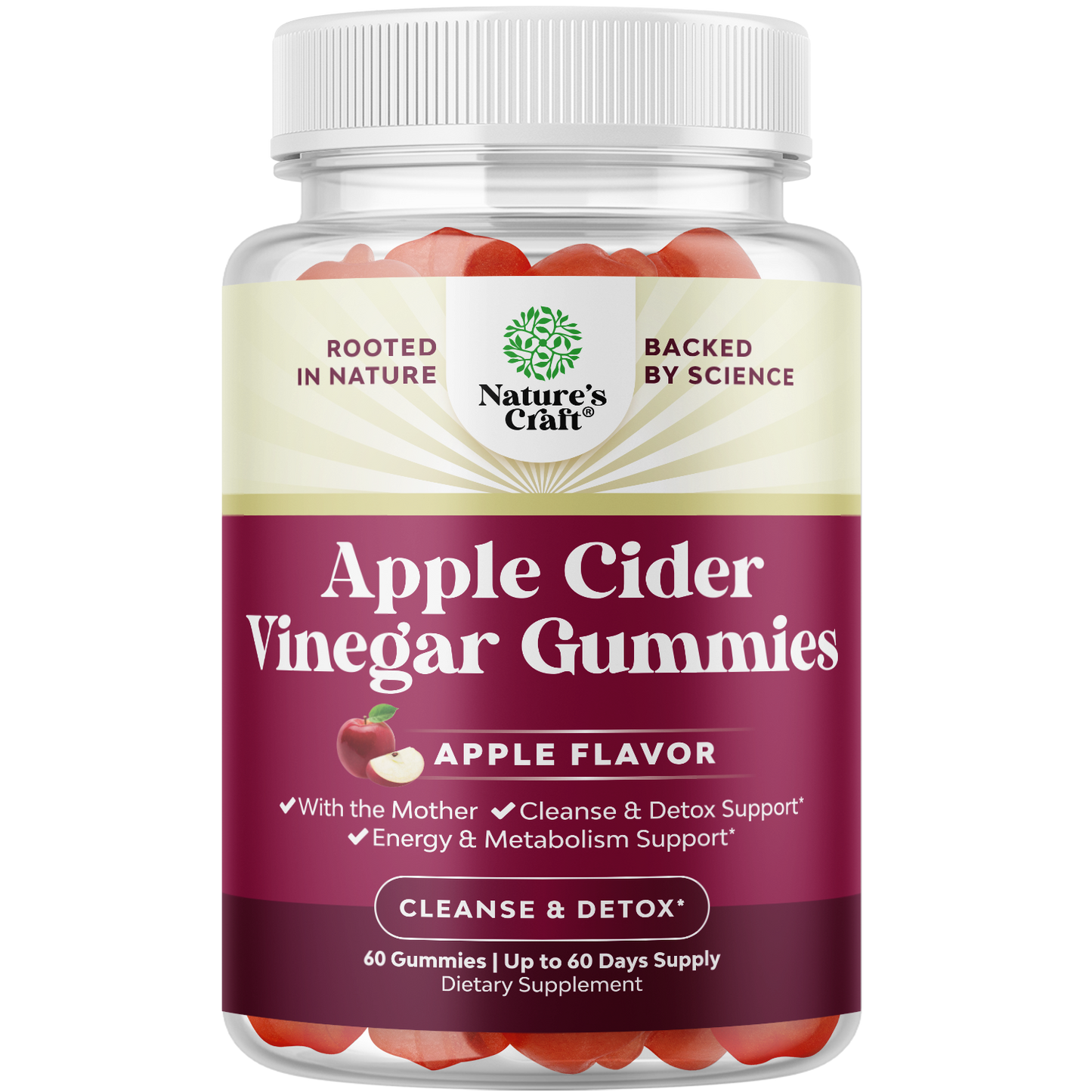 Apple Cider Vinegar Gummies - 60 Gummies