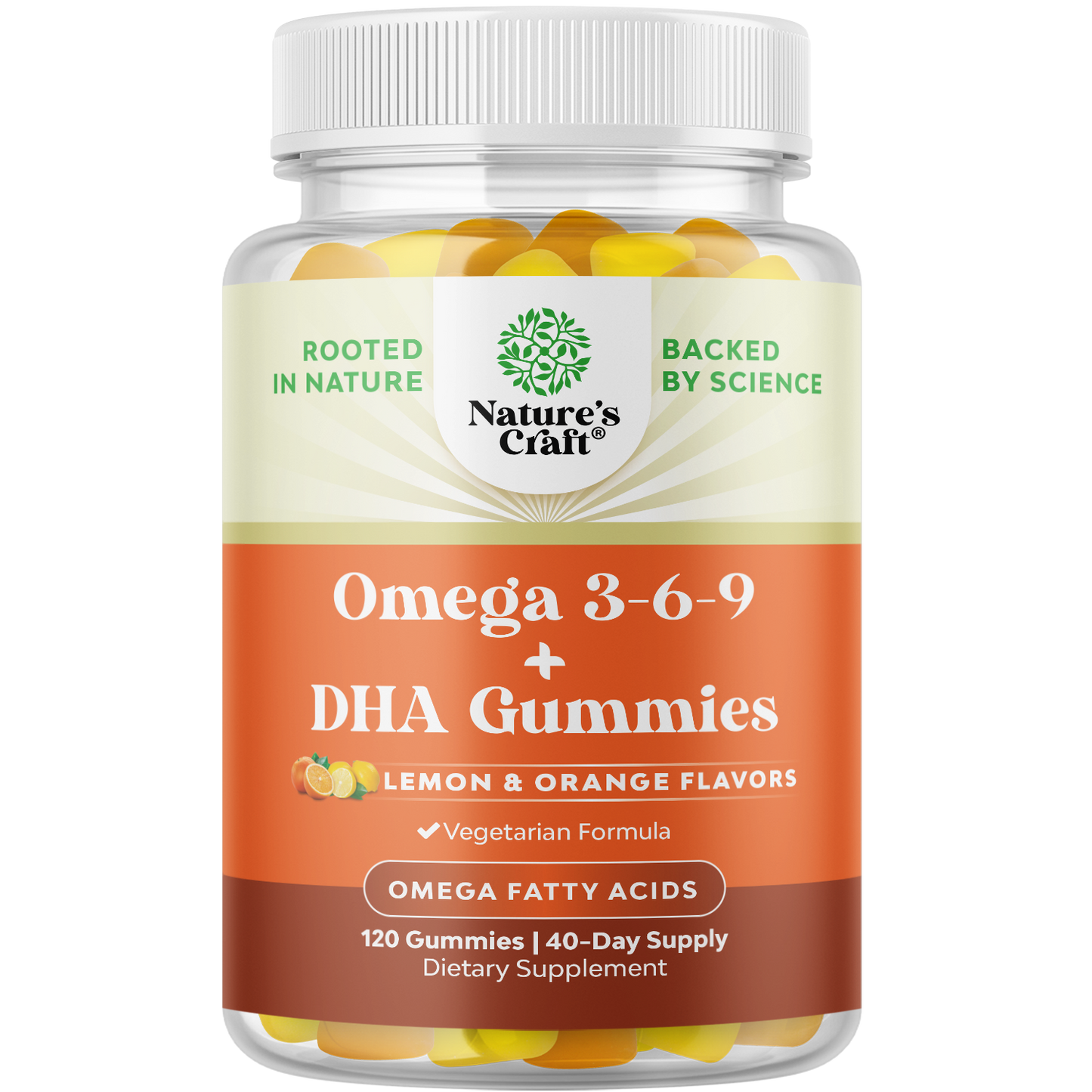 Omega 3 & DHA for Adults - 120 Gummies - Nature's Craft