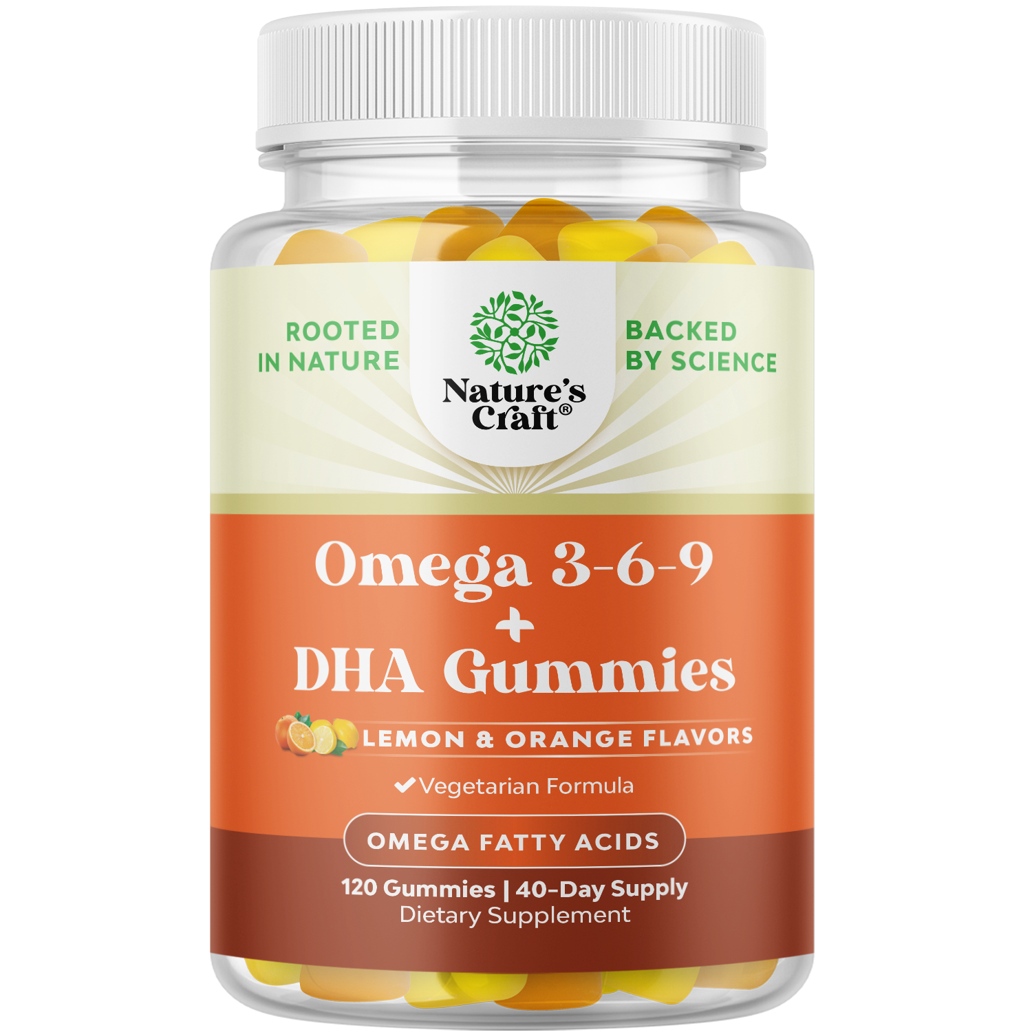 Omega 3 & DHA for Adults - 120 Gummies - Nature's Craft