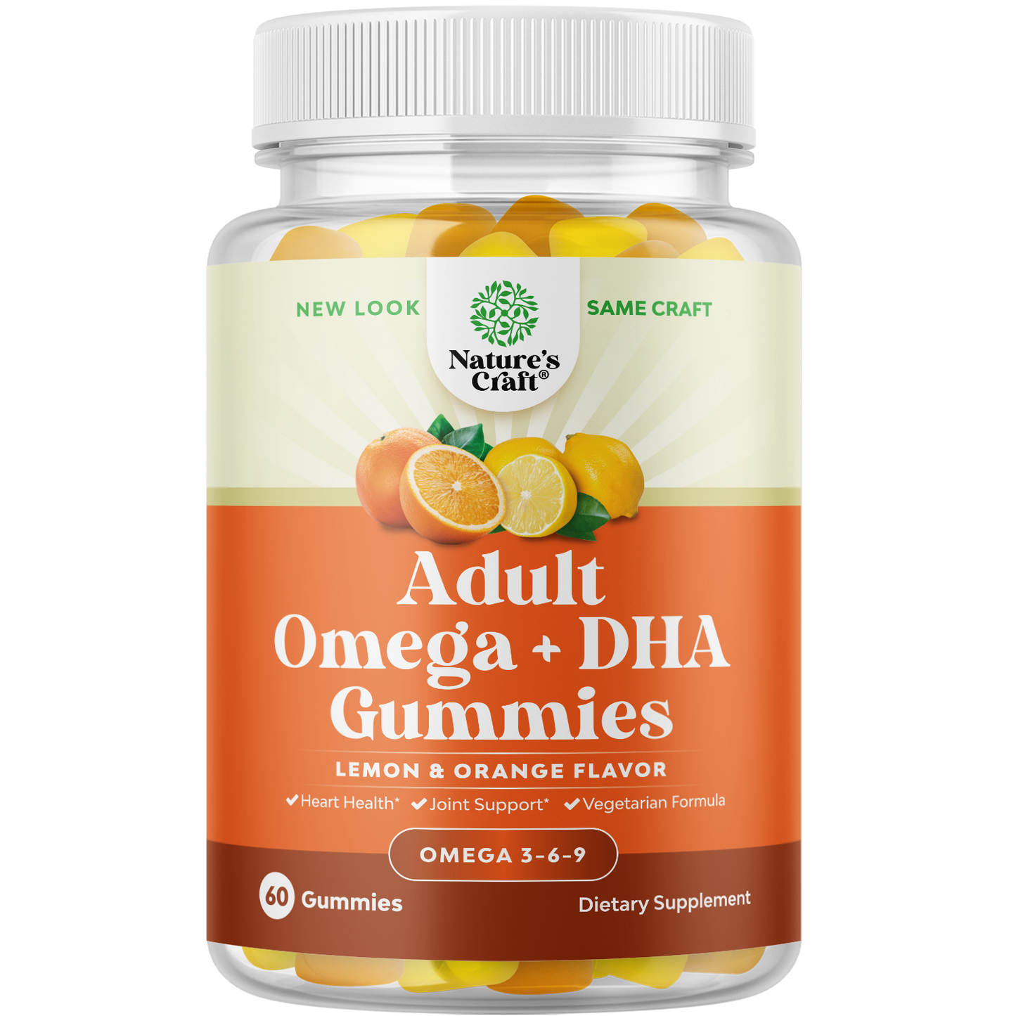Adult Omega + DHA Gummies - 60 Gummies