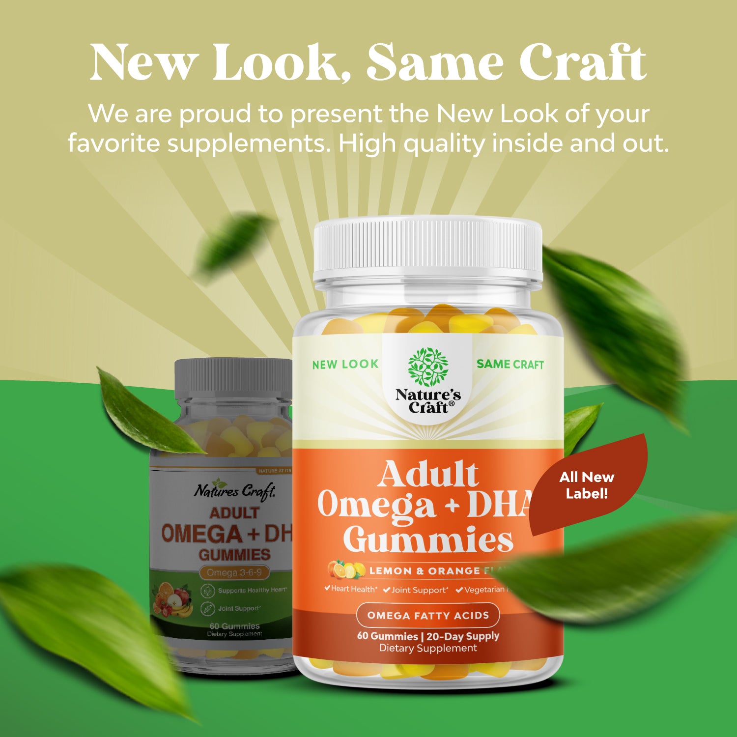 Omega 3 & DHA for Adults - 60 Gummies - Nature's Craft
