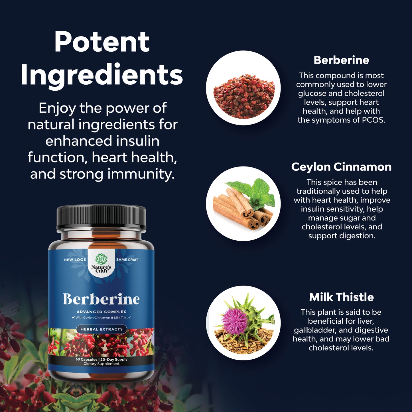 Berberine Complex - 90 Capsules - Nature's Craft