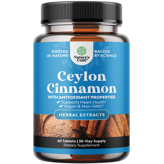 Ceylon Cinnamon 1000mg per serving - 60 Tablets