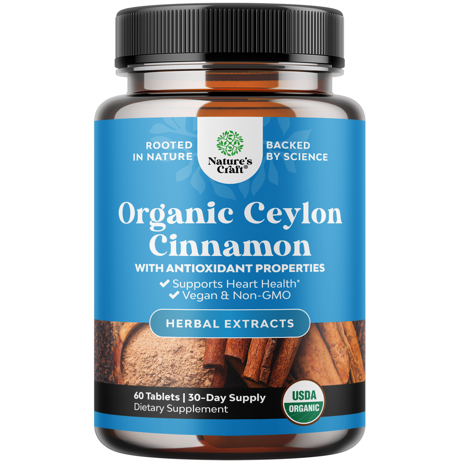 Organic Ceylon Cinnamon 1000mg per serving