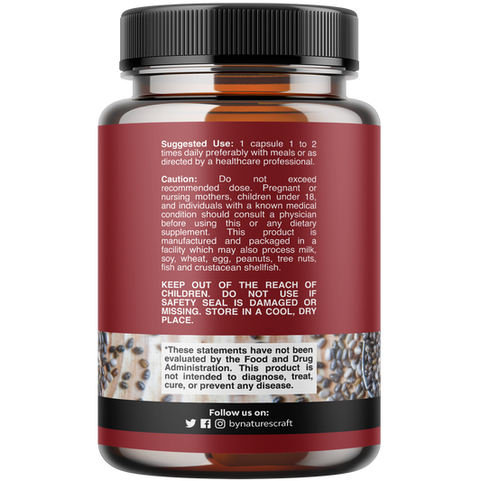 Chia Seed Oil - 120 Capsules - Nature's Craft