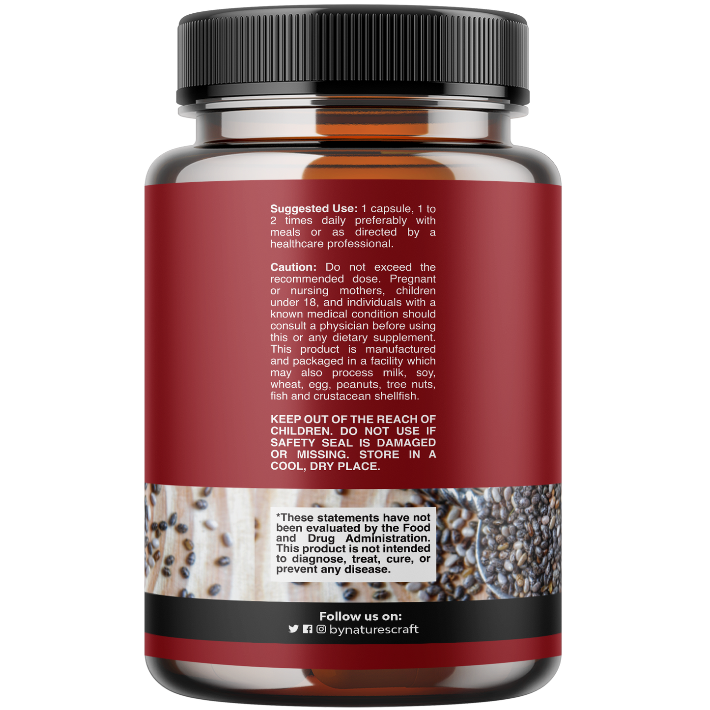 Chia Seed Oil - 60 Capsules - Nature's Craft