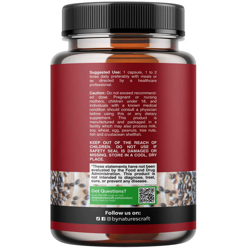 Cápsulas de extracto puro de semillas de chía