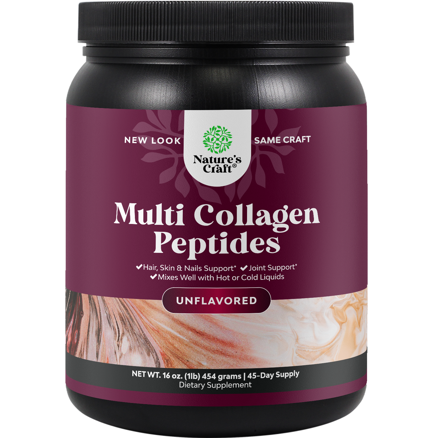 Multi Collagen Peptides - Powder 16oz - Nature's Craft