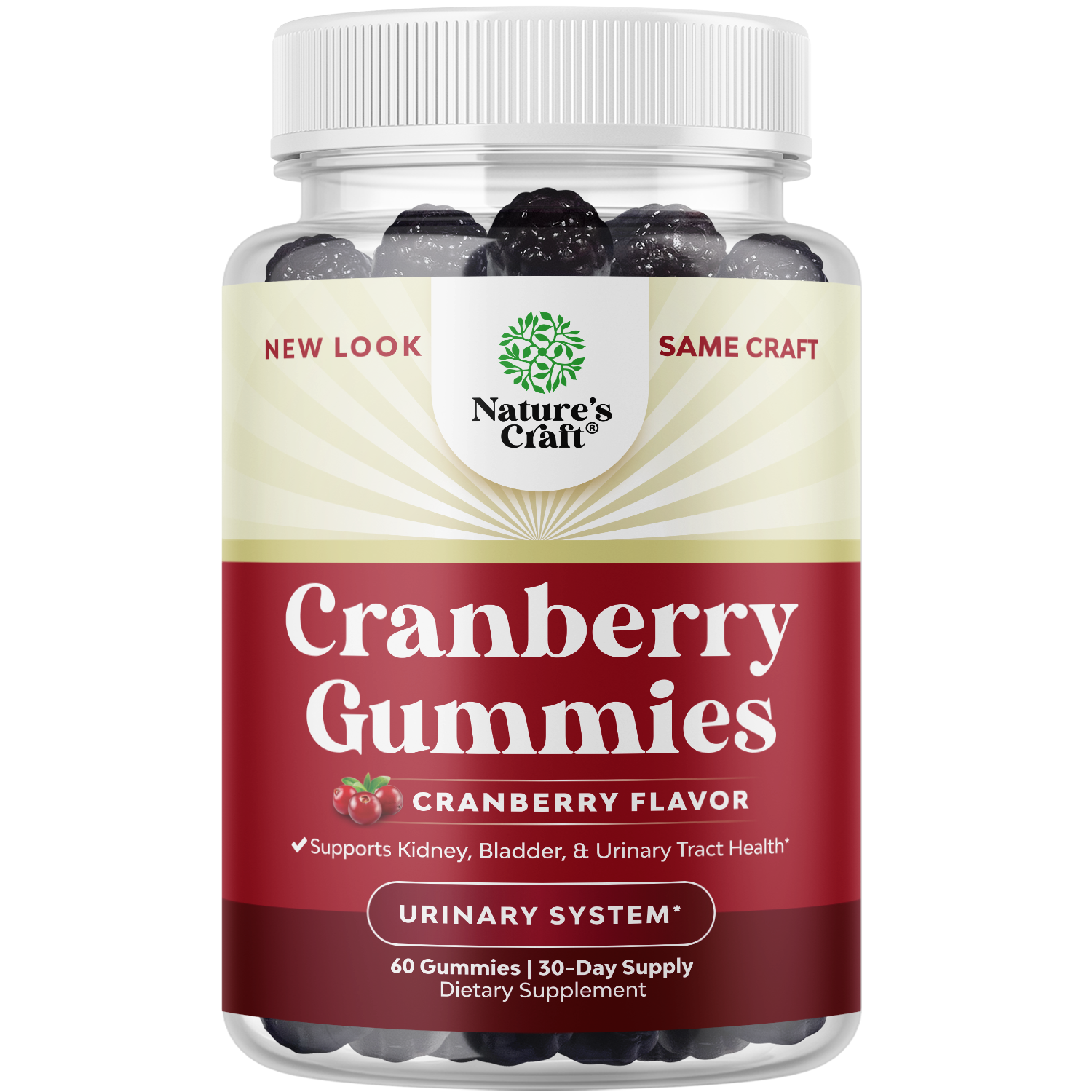 Cranberry Gummies 1000mg per serving - 60 Gummies