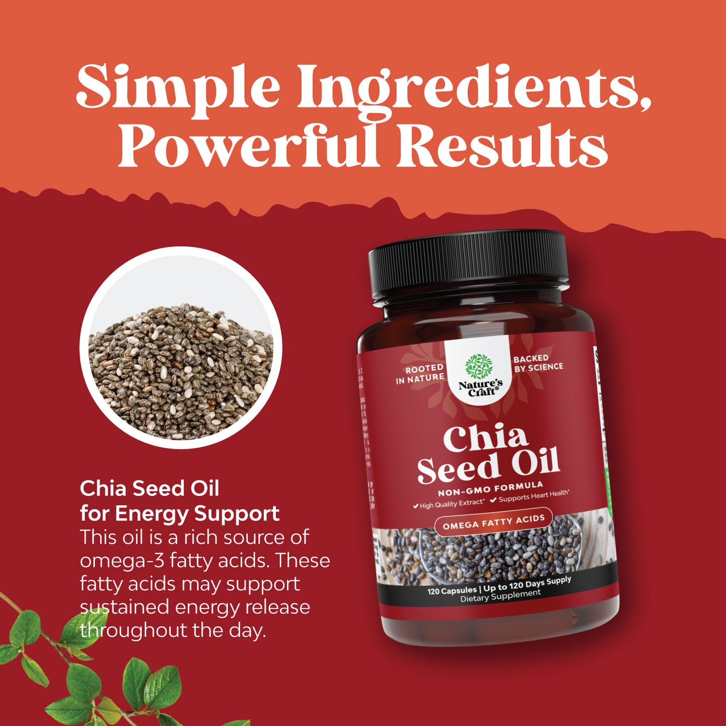 Chia Seed Oil - 120 Capsules
