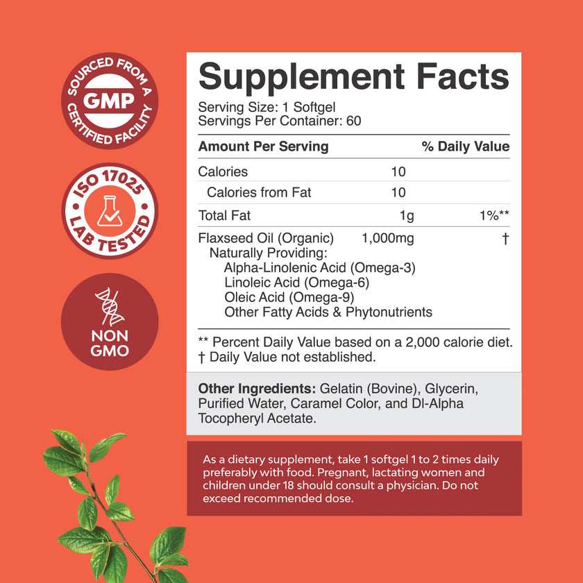 Flaxseed 1000mg per serving