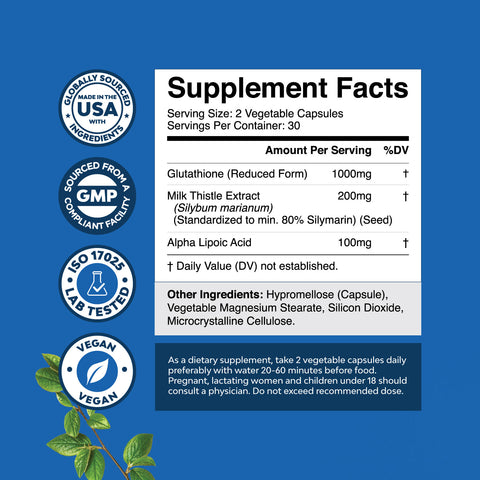 Glutathione 1000mg per serving Nature's Craft Glutathione 1000mg per serving Nature's Craft