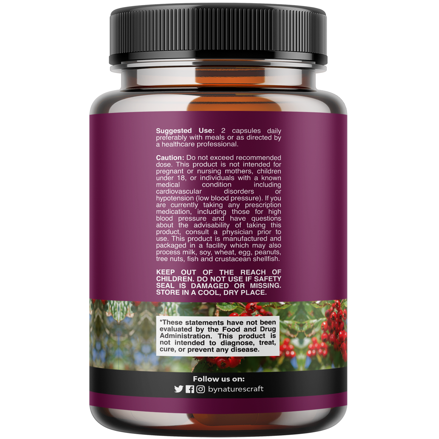 Hawthorn Berry Complex 1330mg per serving - 240 Capsules