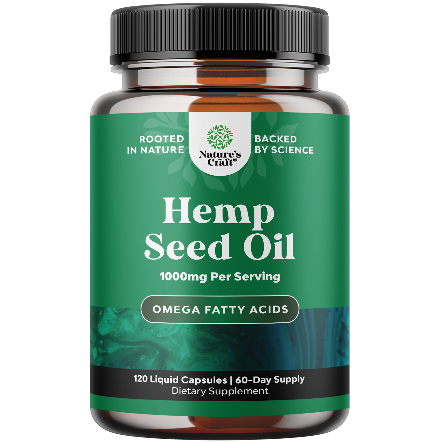 Hemp Seed Oil - 120 Liquid Capsules - Nature's Craft