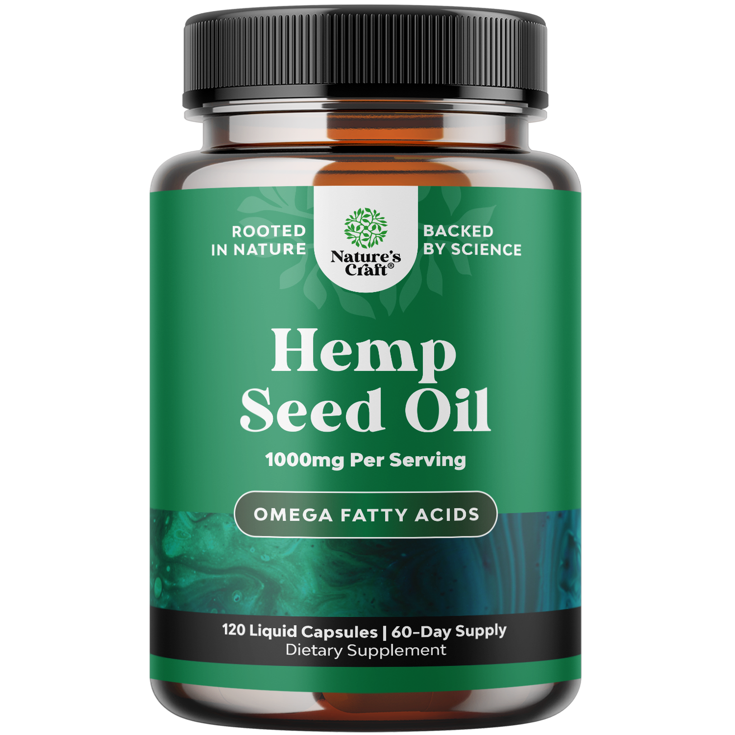 Hemp Seed Oil - 120 Liquid Capsules - Nature's Craft