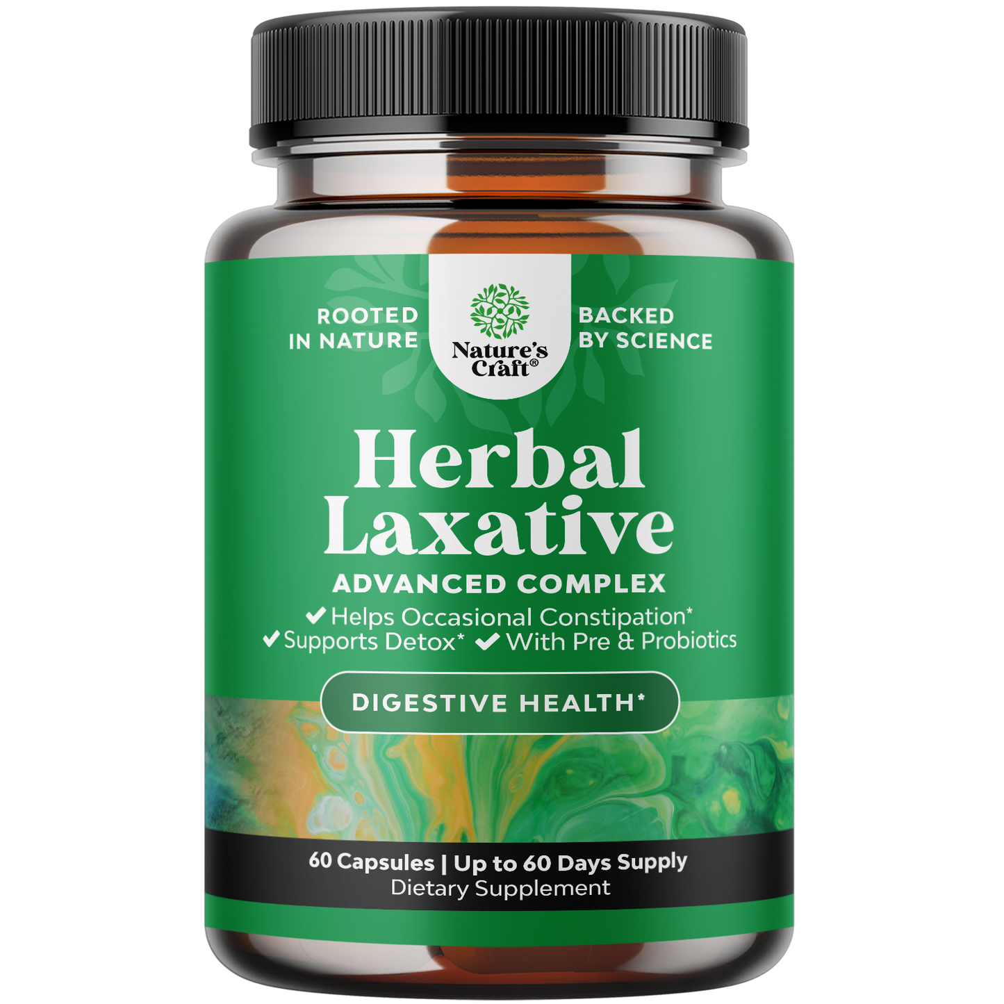 Herbal Laxative - 60 Capsules - Nature's Craft