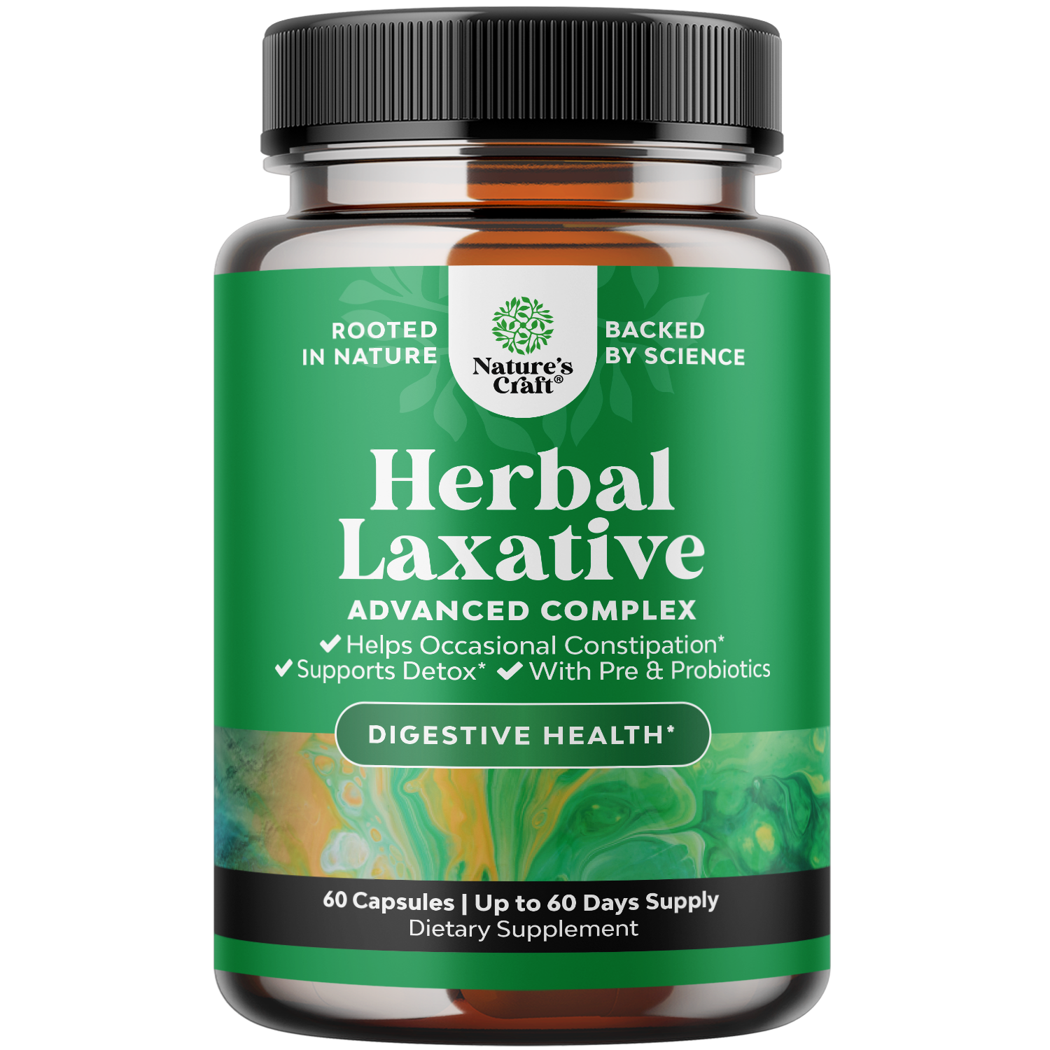 Herbal Laxative - 60 Capsules - Nature's Craft