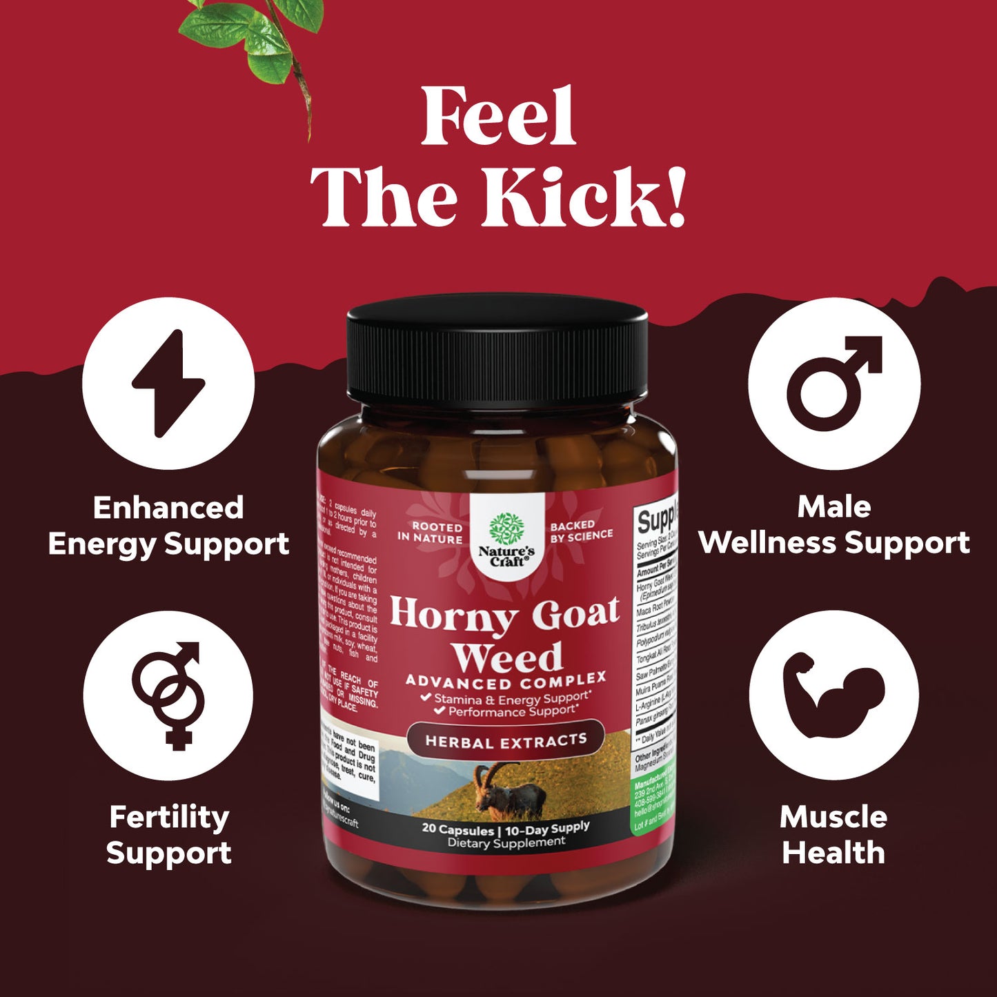 Horny Goat Weed - 20 Capsules
