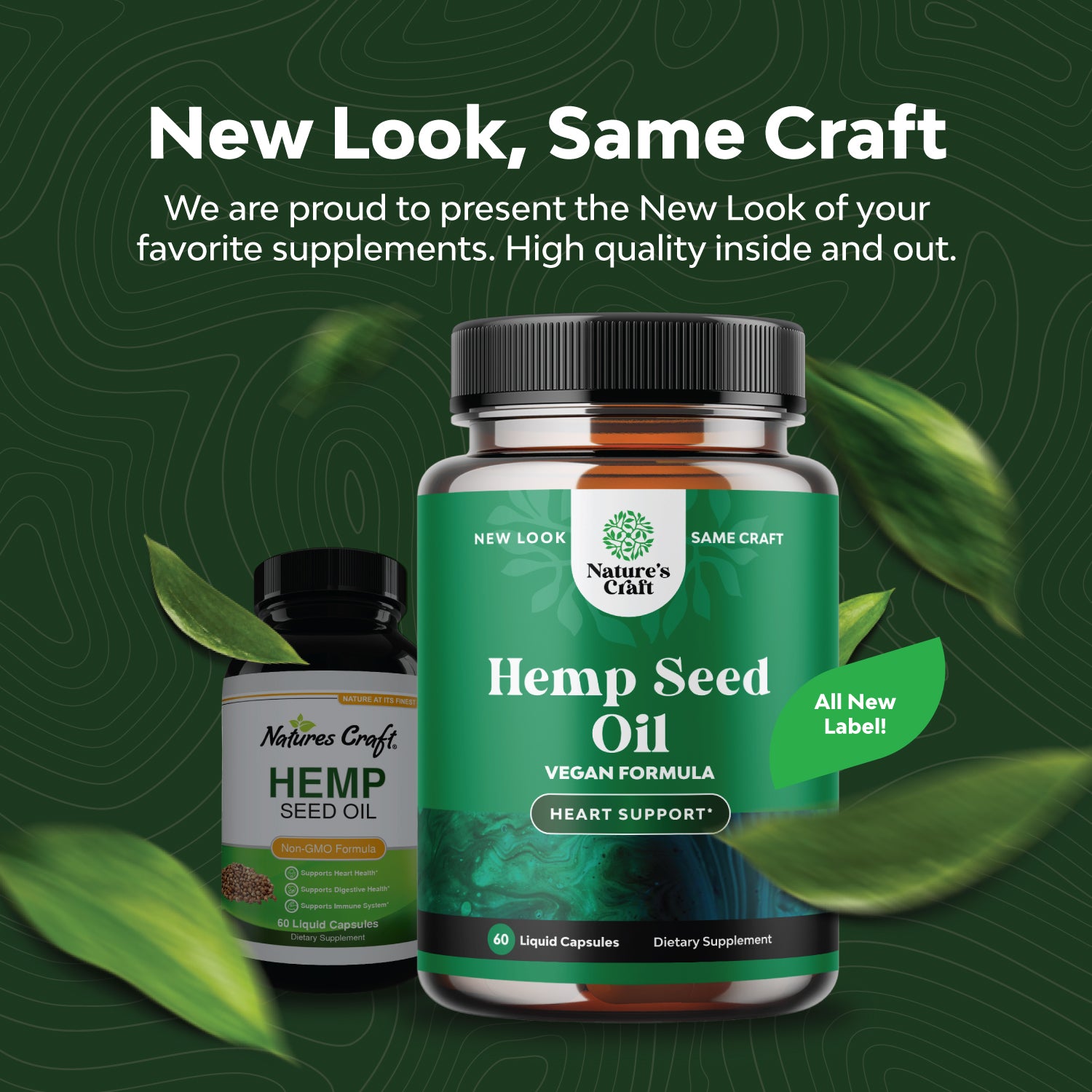 Hemp Seed Oil - 60 Liquid Capsules - 2 pack - Nature's Craft