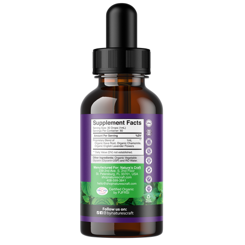 Kava Kava Complex - 100% Organic  1ml per serving