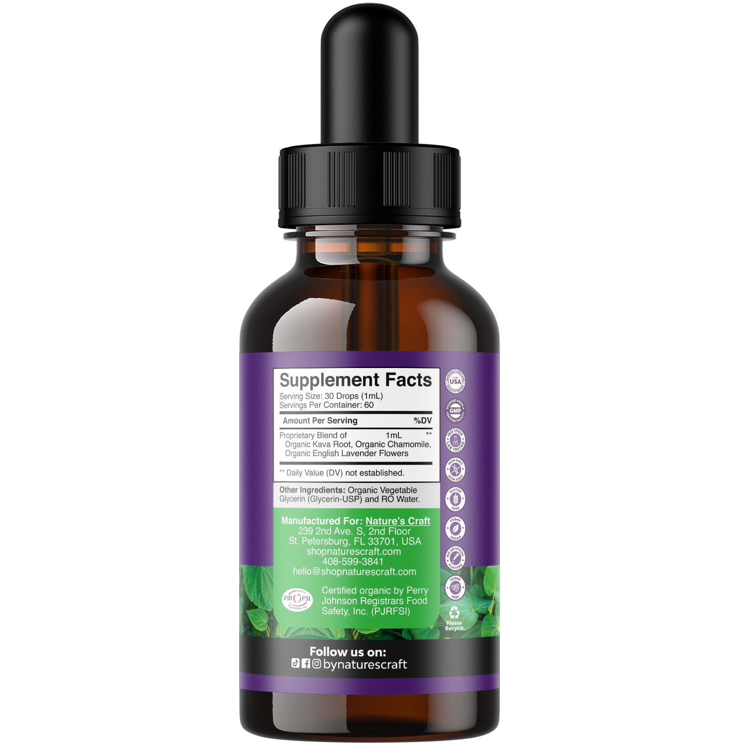 Organic Kava Kava Complex - 1ml per serving