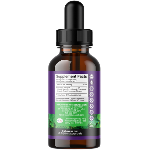Organic Kava Kava Complex - 1ml per serving