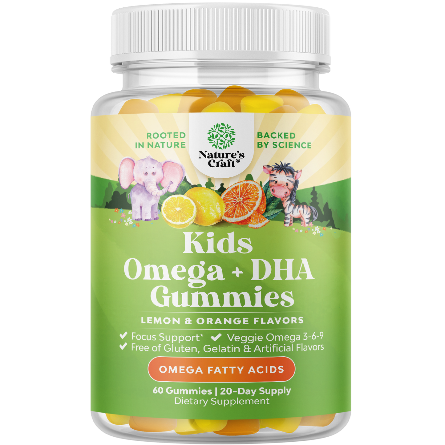 Kids Omega + DHA Gummies - 60 Gummies – Nature's Craft