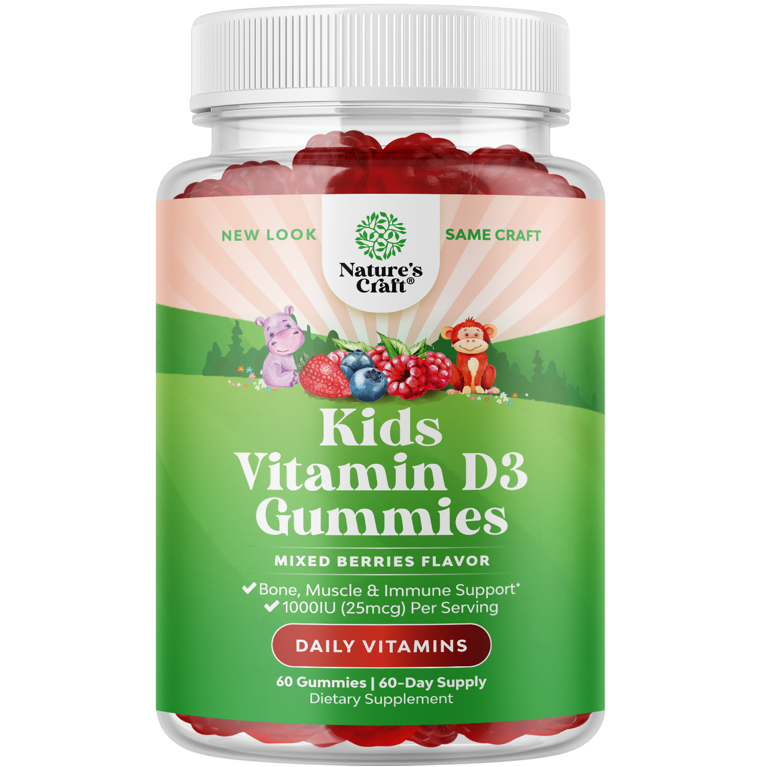 Kids Vitamin D3 Gummies - 60 Gummies