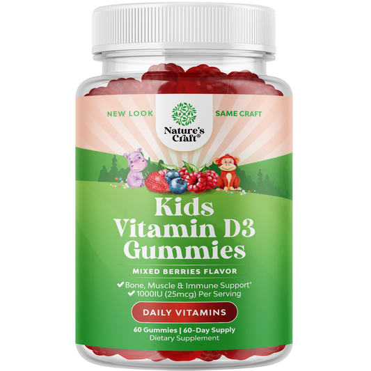 Vitamin D3 for Kids - 60 Gummies - Nature's Craft