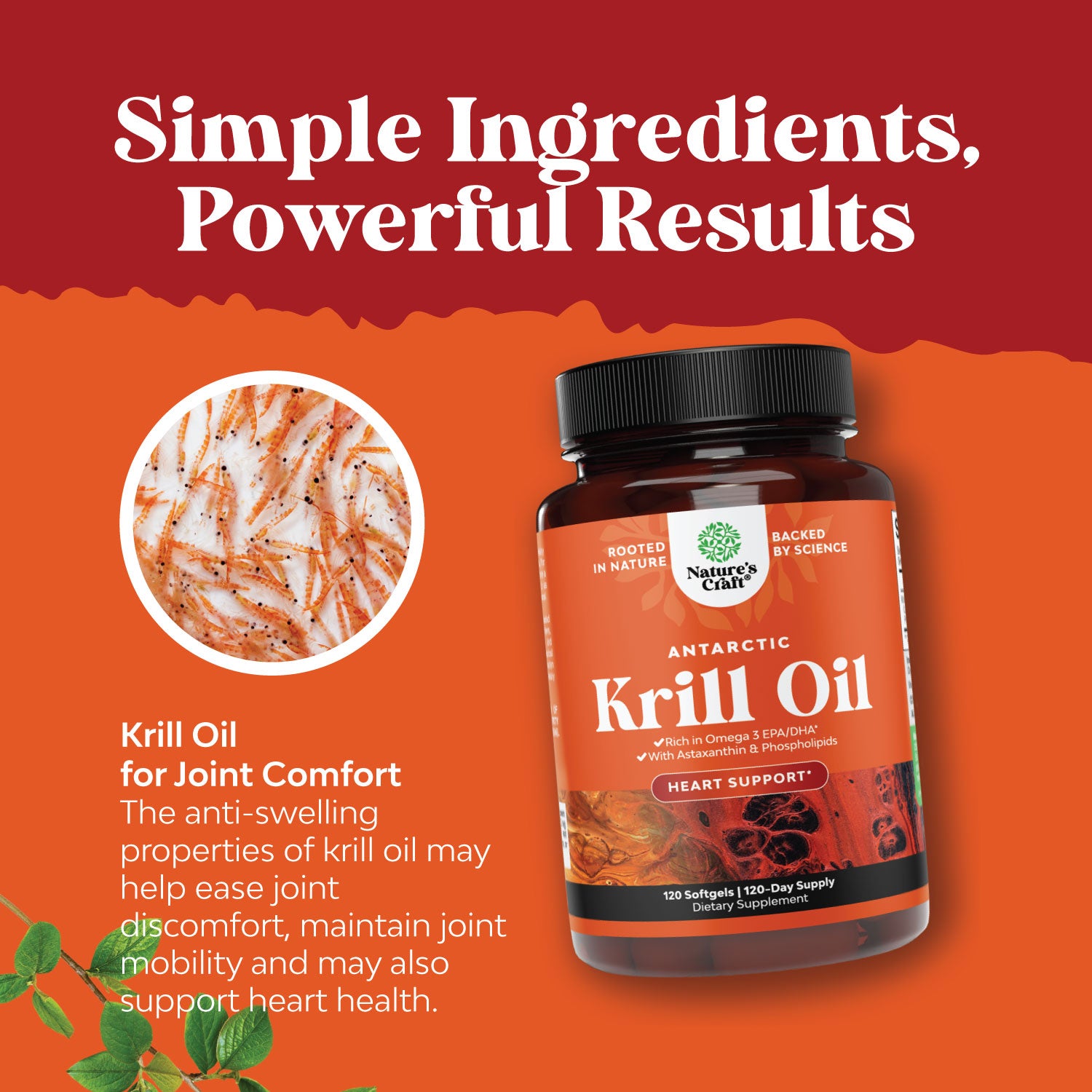 Krill Oil 500mg per serving - 120 Softgels