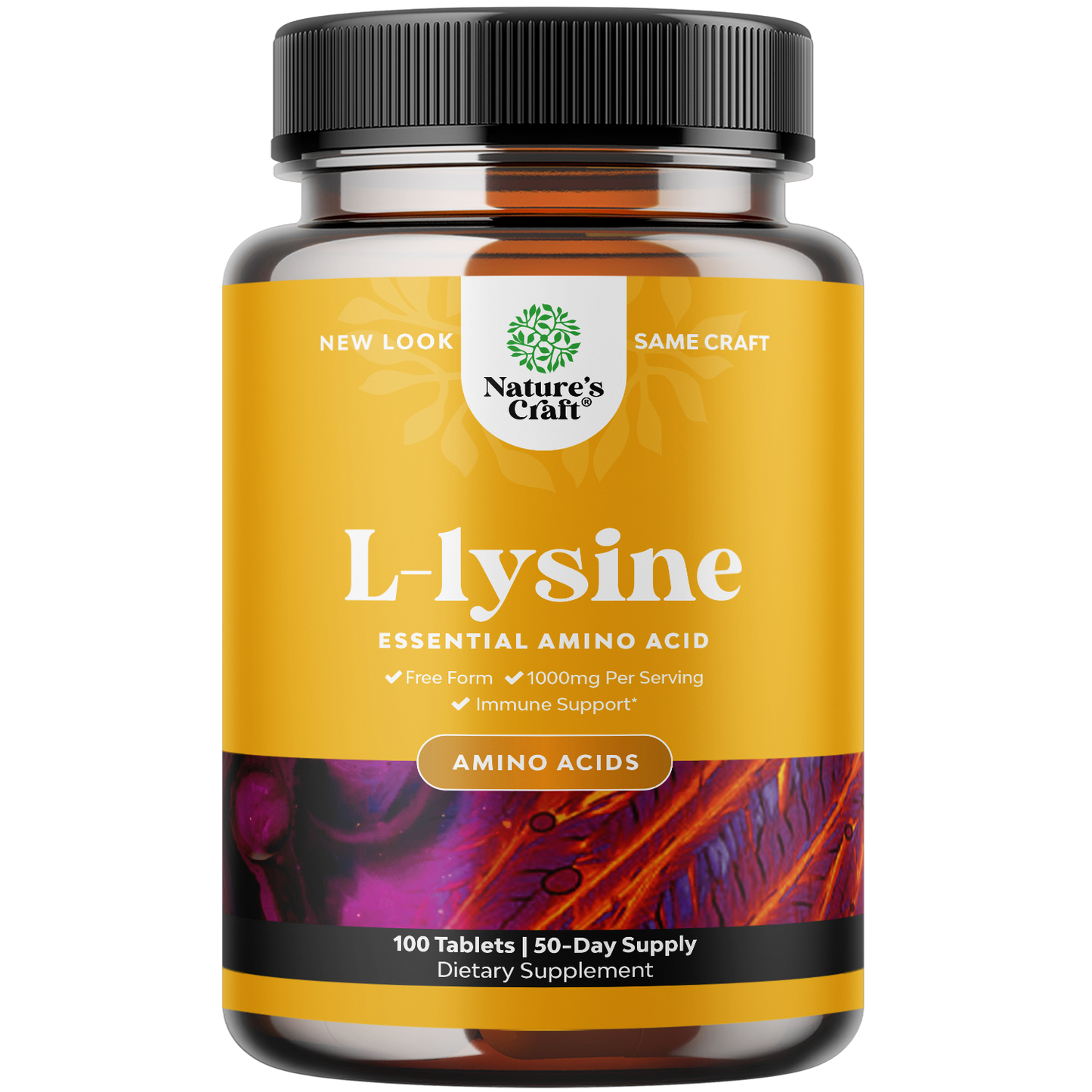 L-Lysine - 100 Tablets - Nature's Craft