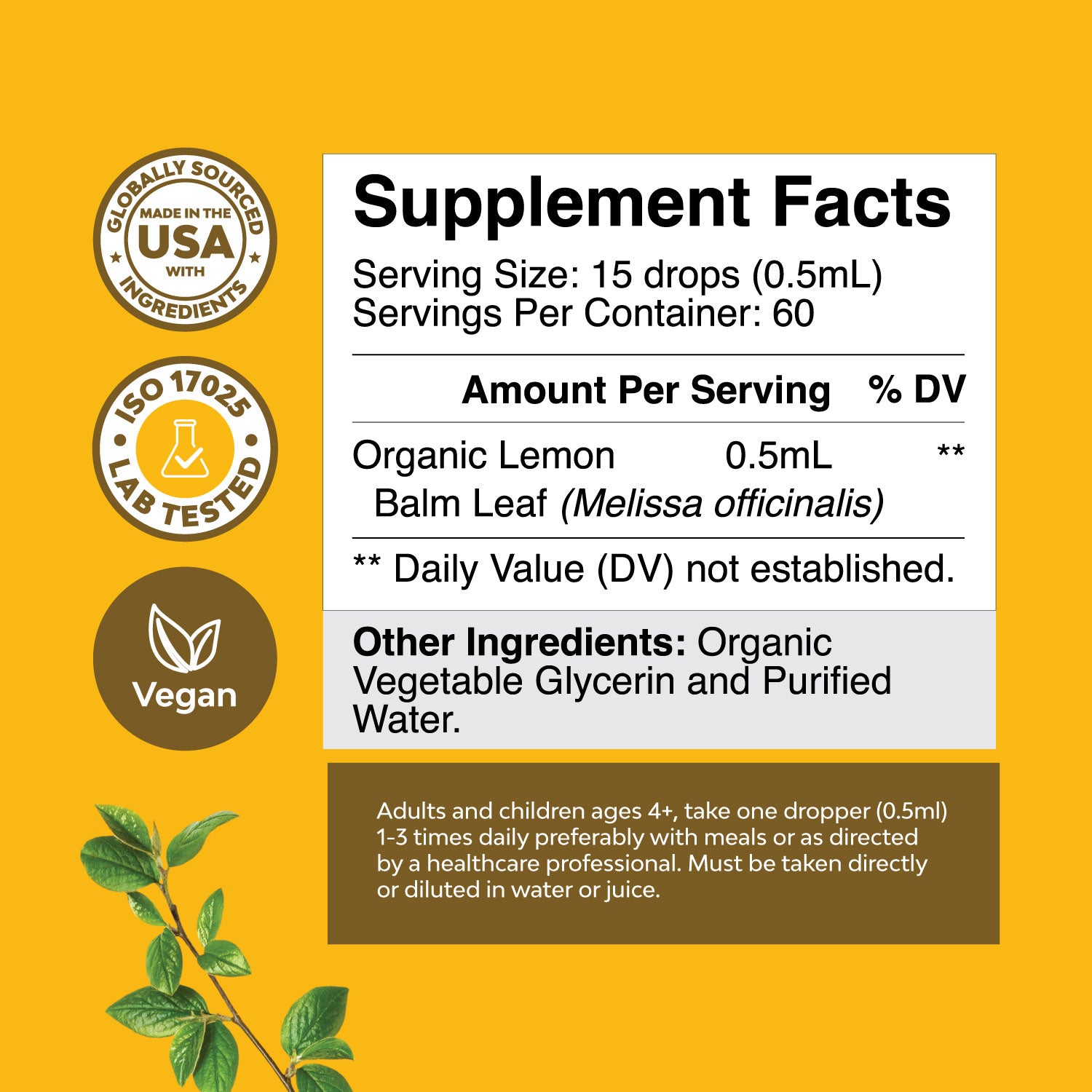 Organic Lemon Balm - 100% Organic