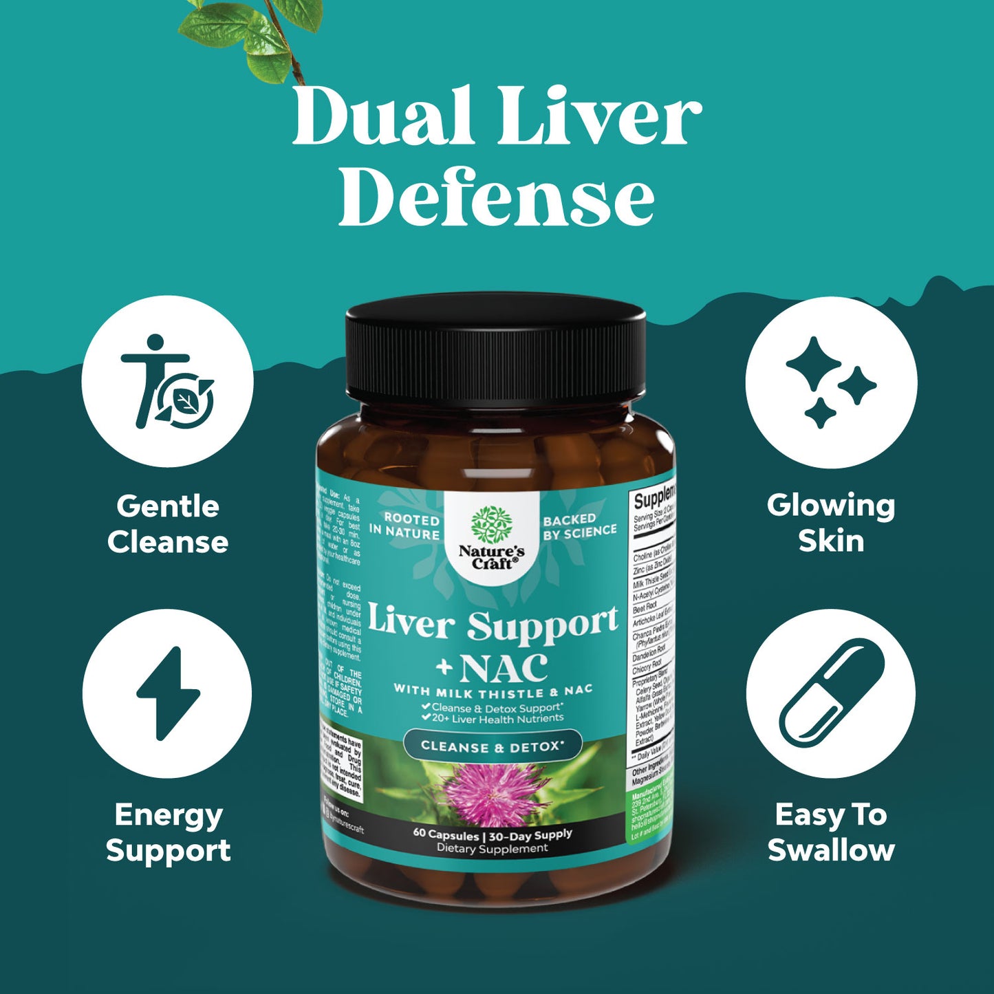 Liver Support + NAC - 60 Capsules