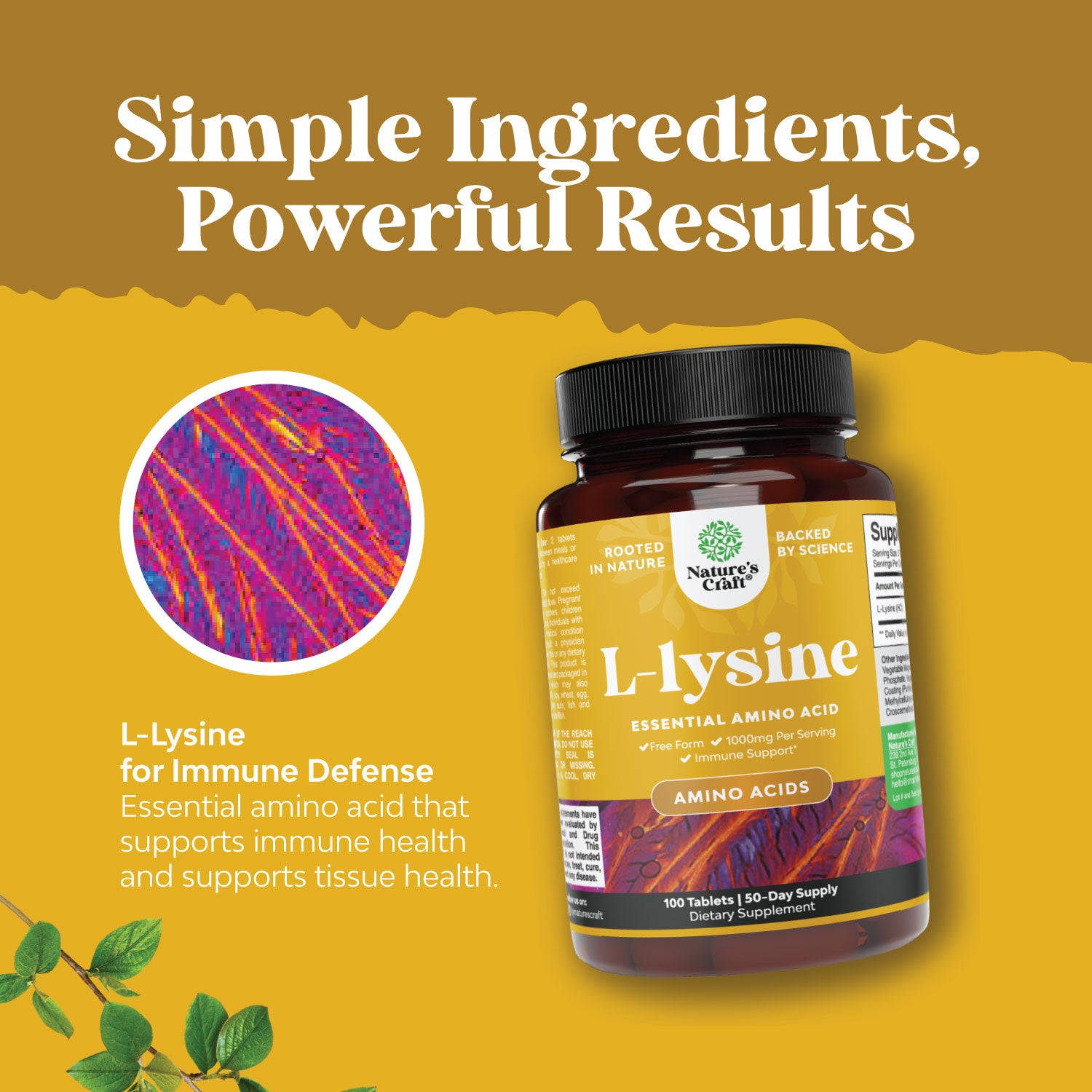 L-Lysine 1000mg per serving