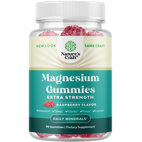 Extra Strength Magnesium for Adults - 90 Gummies - Nature's Craft