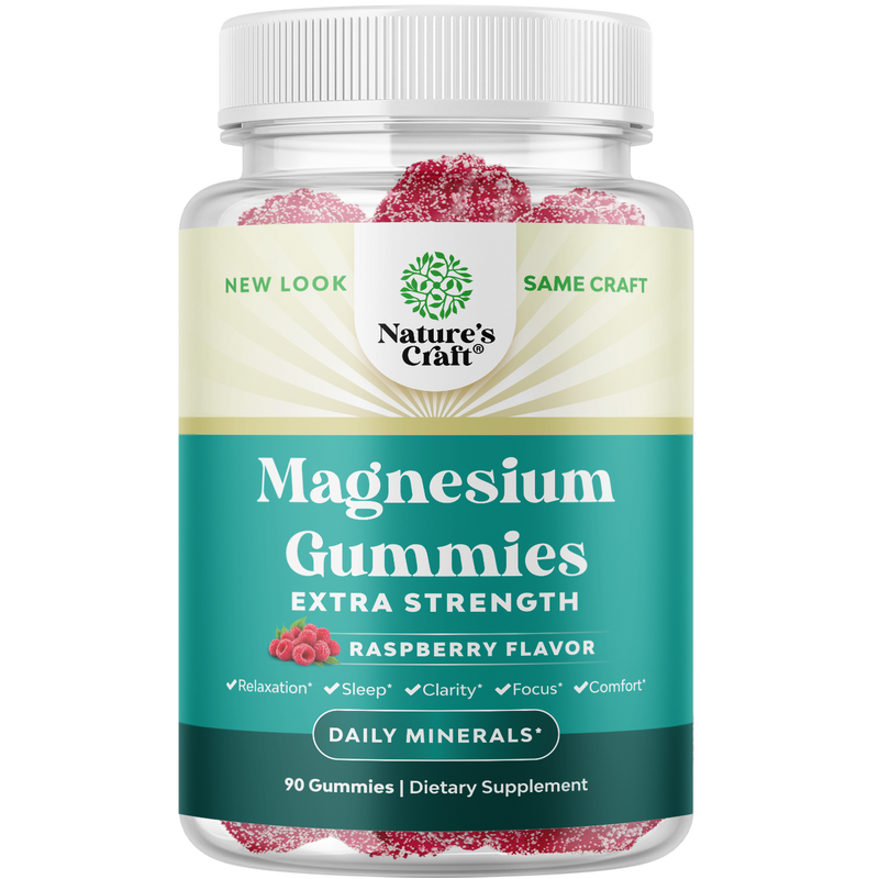 Extra Strength Magnesium for Adults - 90 Gummies - Nature's Craft