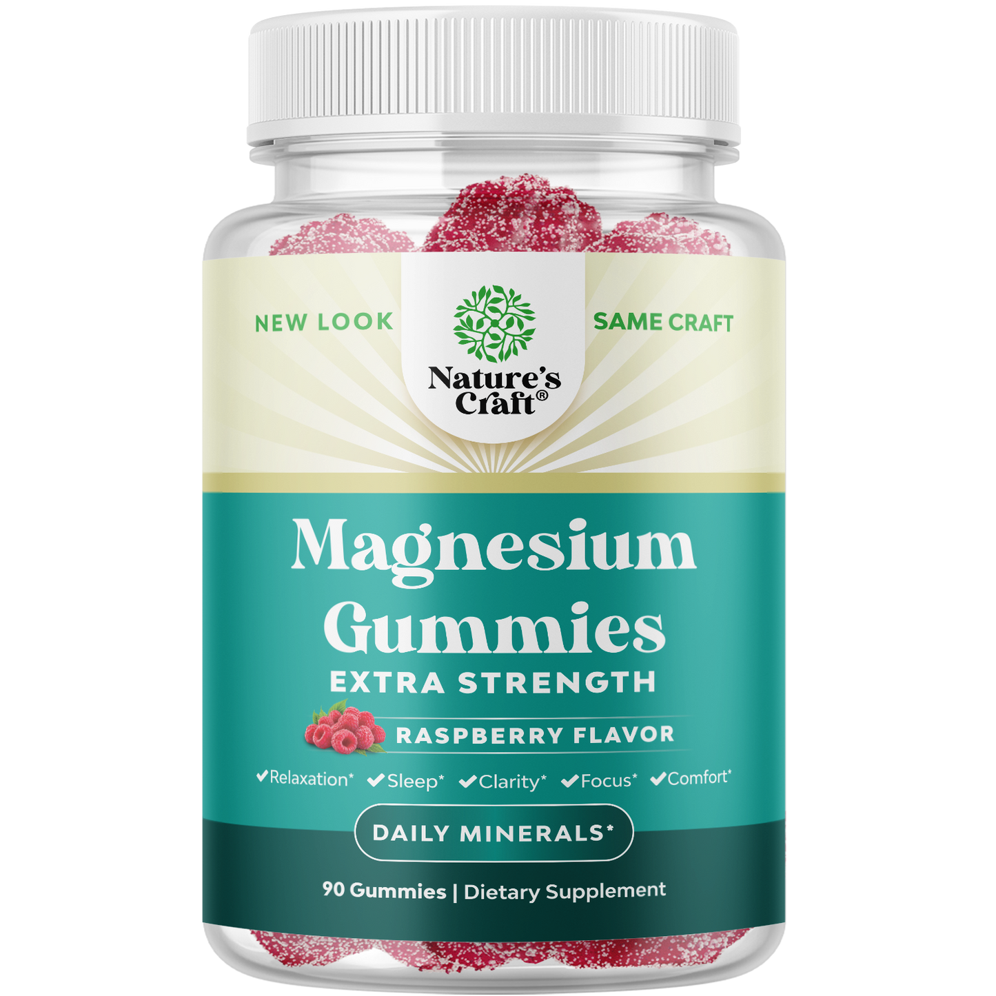 Extra Strength Magnesium for Adults - 90 Gummies - Nature's Craft