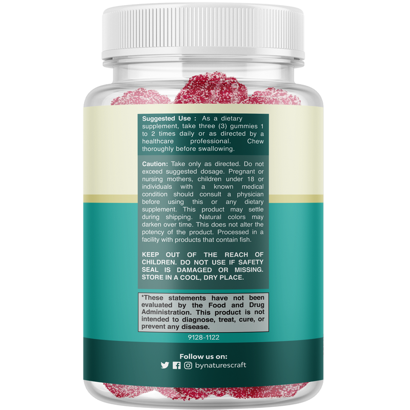 Extra Strength Magnesium for Adults - 90 Gummies - Nature's Craft