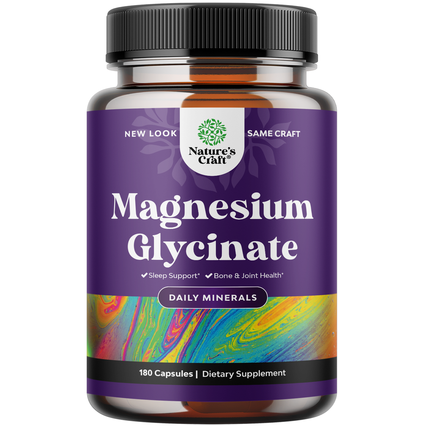 Magnesium Glycinate - 180 Capsules - Nature's Craft