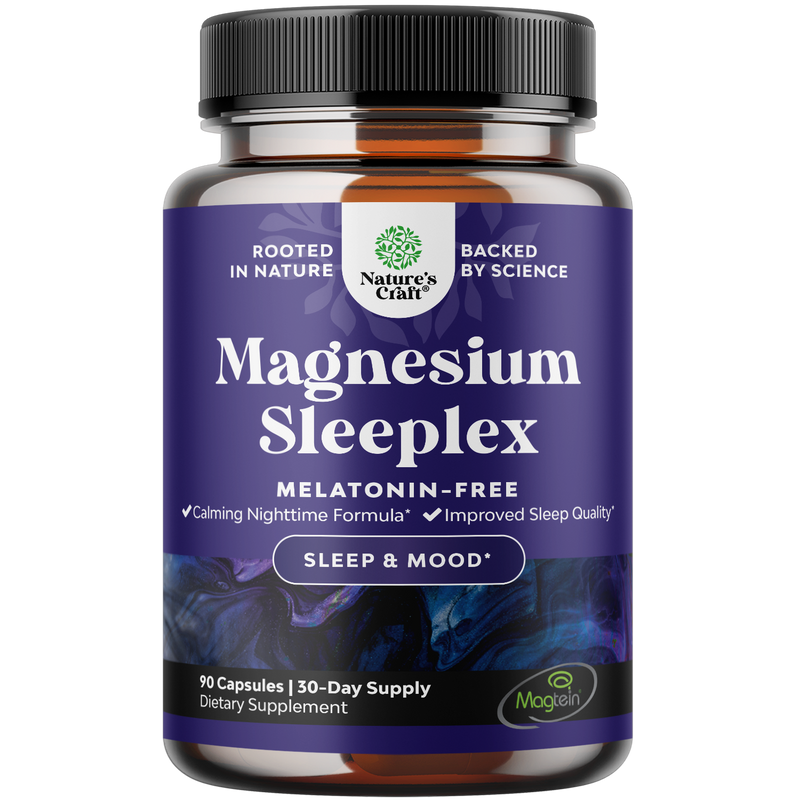 Magnesium For Sleep supplement bottle with 1000mg Magtein magnesium l-threonate